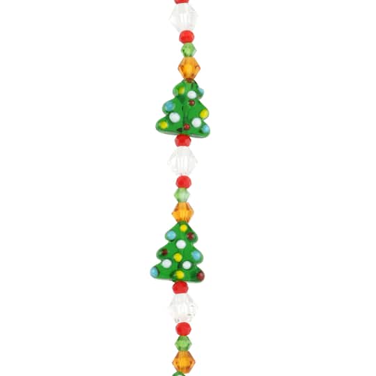 Christmas Tree Lampwork Glass Bead Mix by Bead Landing&#x2122;